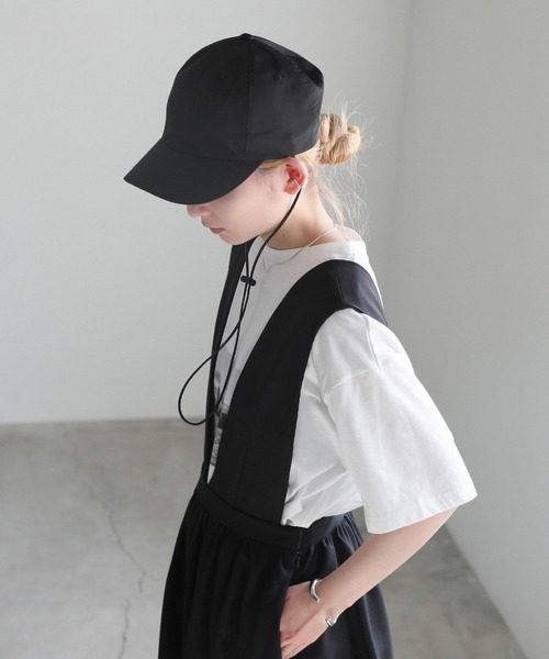 select MOCA（セレクトモカ）の「ストラップ付きナイロンキャップ（キャップ・レディース・ベージュ/カーキ/ブラック・FREE）」の11枚目の写真