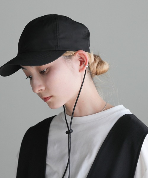 select MOCA（セレクトモカ）の「ストラップ付きナイロンキャップ（キャップ・レディース・ベージュ/カーキ/ブラック・FREE）」の8枚目の写真