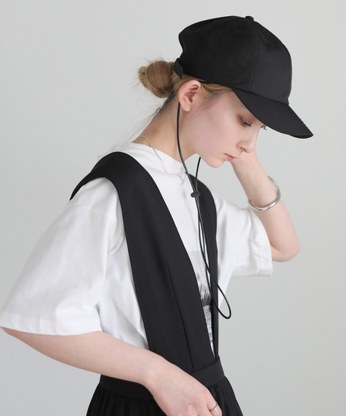 select MOCA（セレクトモカ）の「ストラップ付きナイロンキャップ（キャップ・レディース・ベージュ/カーキ/ブラック・FREE）」の12枚目の写真