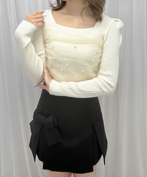 Rmine(アールマイン)の「サイドリボンスカパン(その他パンツ・レディース・ブラック/グレー・FREE)」の5枚目の写真