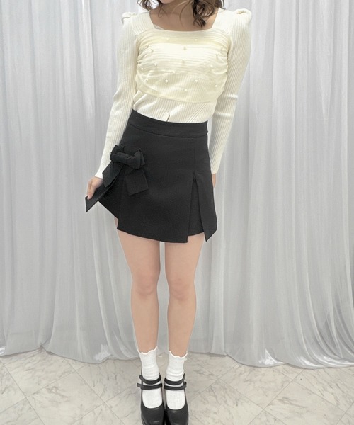 Rmine(アールマイン)の「サイドリボンスカパン(その他パンツ・レディース・ブラック/グレー・FREE)」の8枚目の写真