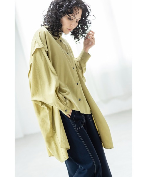 OSMOSIS（オズモーシス）の「ドルマンビッグブラウス（シャツ/ブラウス・レディース・アイボリー/イエロー/ブラック・ONE SIZE）」の9枚目の写真
