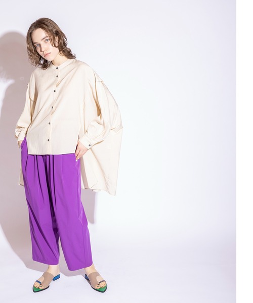 OSMOSIS（オズモーシス）の「ドルマンビッグブラウス（シャツ/ブラウス・レディース・アイボリー/イエロー/ブラック・ONE SIZE）」の12枚目の写真