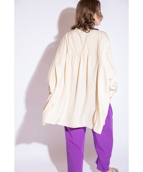 OSMOSIS（オズモーシス）の「ドルマンビッグブラウス（シャツ/ブラウス・レディース・アイボリー/イエロー/ブラック・ONE SIZE）」の14枚目の写真