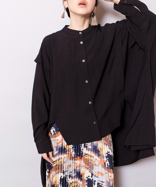 OSMOSIS（オズモーシス）の「ドルマンビッグブラウス（シャツ/ブラウス・レディース・アイボリー/イエロー/ブラック・ONE SIZE）」の20枚目の写真