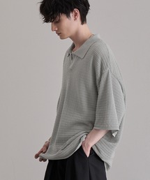 MONO-MART | ルーズシルエット2WAYスキッパーニットポロシャツ(ポロシャツ)