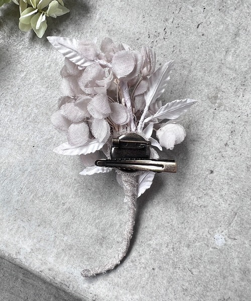 m.soeur（エムスール）の「あじさいとリーフのコサージュ（ブローチ/コサージュ・レディース・パープル/グリーン・FREE）」の8枚目の写真