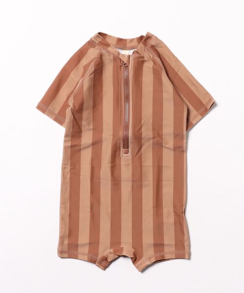 【セール】【Bs】【it】【Quincy Mae】BOYS ZIP RASHGUARD | RETRO STRIPE（その他ベビー用品）｜Quincy Mae（クインシーメイ）