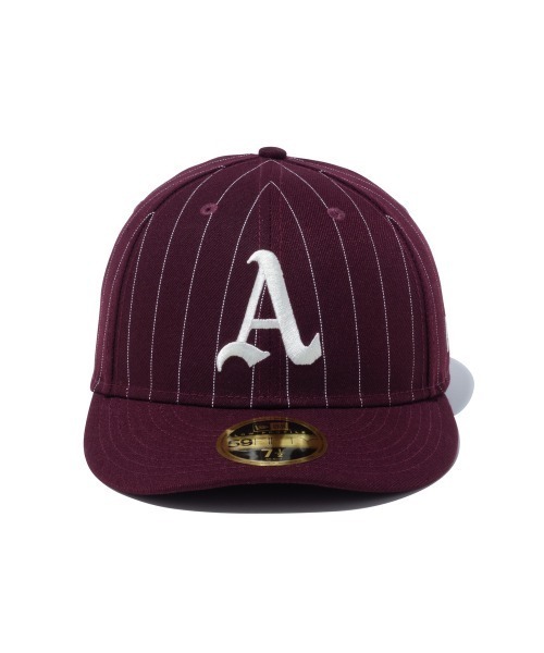 NEW ERA(ニューエラ)の「NEW ERA OAKLAND ATHLETICS PINSTRIPE COOPERSTOWN LP59FIFTY(ニューエラ オークランド・アスレチックス ピンストライプ クーパーズタウン LP5950)(キャップ・メンズ・マルーン・XS(7 1/4)/S(7 3/8)/M(7 1/2)/L(7 5/8))」の2枚目の写真