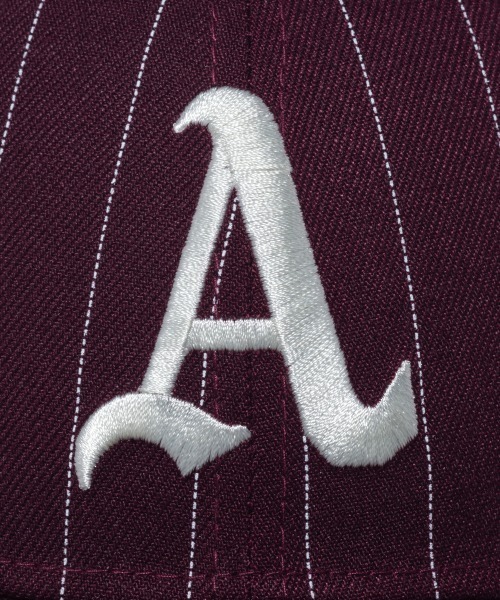 NEW ERA(ニューエラ)の「NEW ERA OAKLAND ATHLETICS PINSTRIPE COOPERSTOWN LP59FIFTY(ニューエラ オークランド・アスレチックス ピンストライプ クーパーズタウン LP5950)(キャップ・メンズ・マルーン・XS(7 1/4)/S(7 3/8)/M(7 1/2)/L(7 5/8))」の5枚目の写真