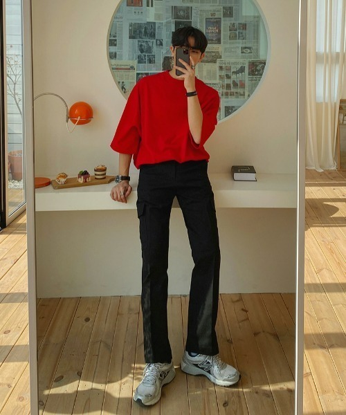 ASCLO（エジュクロ）の「ASCLO Acon ASCLOfit Painting Short Sleeve T Shirt（Tシャツ/カットソー・メンズ・ブラック/アイボリー/レッド・FREE）」の11枚目の写真