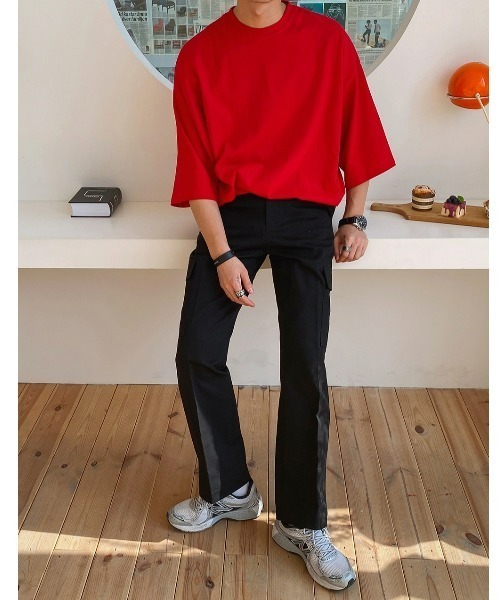 ASCLO（エジュクロ）の「ASCLO Acon ASCLOfit Painting Short Sleeve T Shirt（Tシャツ/カットソー・メンズ・ブラック/アイボリー/レッド・FREE）」の10枚目の写真