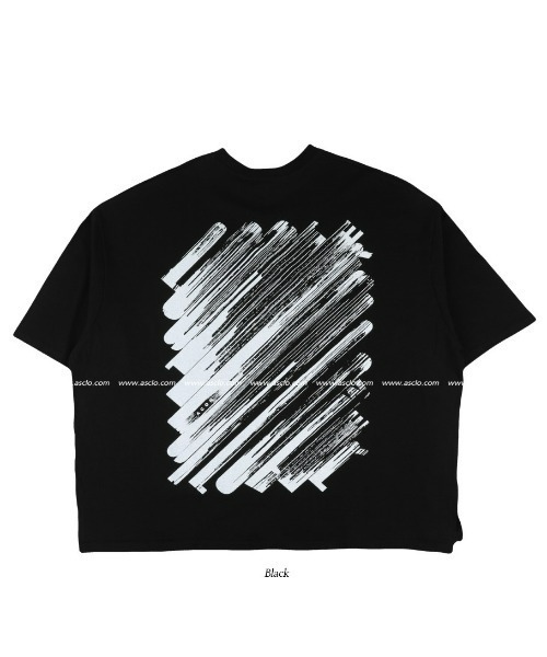 ASCLO（エジュクロ）の「ASCLO Acon ASCLOfit Painting Short Sleeve T Shirt（Tシャツ/カットソー・メンズ・ブラック/アイボリー/レッド・FREE）」の8枚目の写真