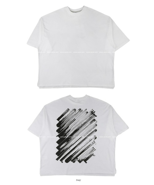 ASCLO（エジュクロ）の「ASCLO Acon ASCLOfit Painting Short Sleeve T Shirt（Tシャツ/カットソー・メンズ・ブラック/アイボリー/レッド・FREE）」の6枚目の写真