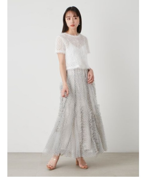 【美品】SNIDEL カットジャガードカットソー SNIDEL（スナイデル）の「カットジャガードカットソー（Tシャツ