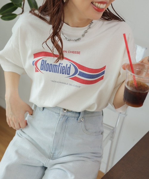 LEPSIM（レプシィム）の「ムラ染めLOGOｰT　113201（Tシャツ/カットソー・レディース・ブルー/アイボリー/ライトピンク/チャコールグレー・FREE）」の8枚目の写真