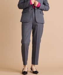 INED CLARO | 【洗えるセットアップ】ウールライクウインドペン テーパードパンツ(スーツパンツ)