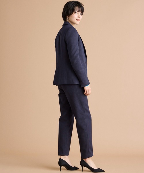 INED CLARO（イネドクラロ）の「【洗えるセットアップ】ウールライクウインドペン テーパードパンツ（スーツパンツ・レディース・グレー/ネイビー・7号/9号/11号）」の10枚目の写真