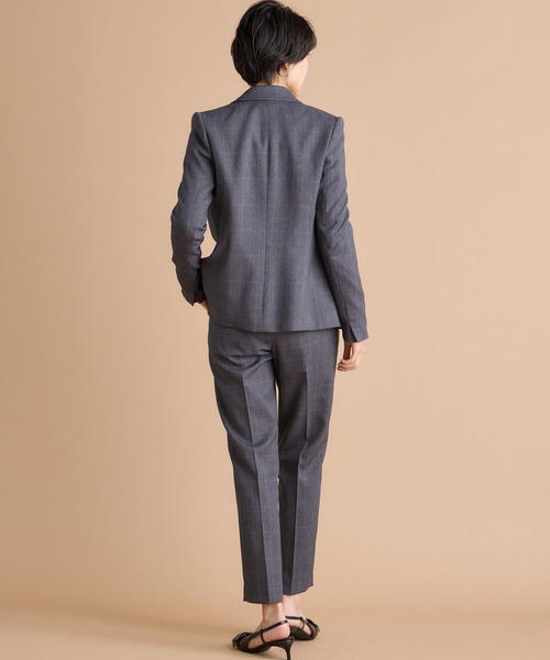 INED CLARO（イネドクラロ）の「【洗えるセットアップ】ウールライクウインドペン テーパードパンツ（スーツパンツ・レディース・グレー/ネイビー・7号/9号/11号）」の18枚目の写真