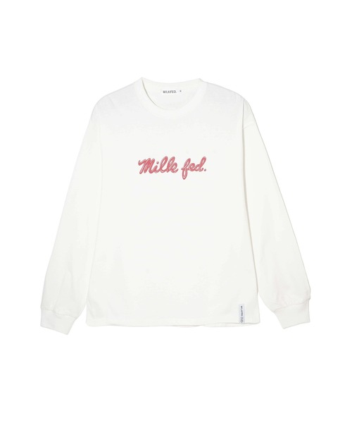 新品タグ付き　MILKFED.　アイシングロゴ　スウェット　レディース　L セール】ICING LOGO BASIC L/S TEE（Tシャツ/カットソー