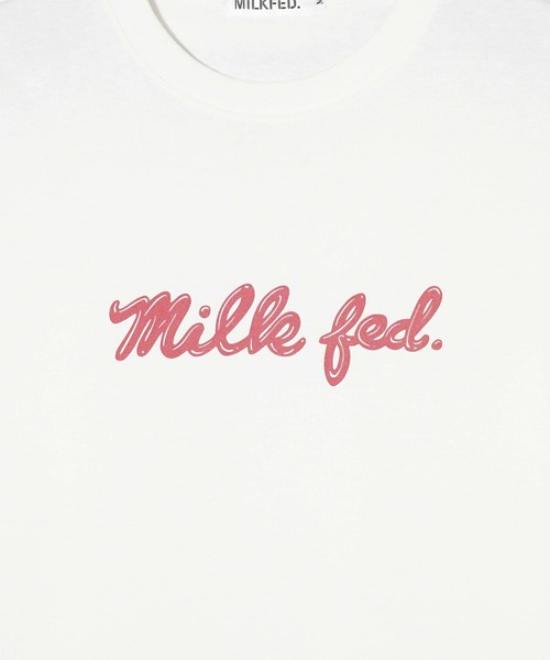 MILKFED.(ミルクフェド)の「ICING LOGO BASIC L/S TEE(Tシャツ/カットソー・レディース・ライトピンク/オフホワイト/アッシュ・M/L)」の9枚目の写真