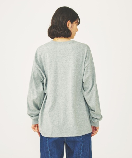 MILKFED.(ミルクフェド)の「ICING LOGO BASIC L/S TEE(Tシャツ/カットソー・レディース・ライトピンク/オフホワイト/アッシュ・M/L)」の14枚目の写真