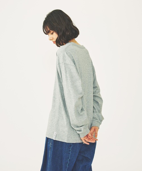 MILKFED.(ミルクフェド)の「ICING LOGO BASIC L/S TEE(Tシャツ/カットソー・レディース・ライトピンク/オフホワイト/アッシュ・M/L)」の15枚目の写真