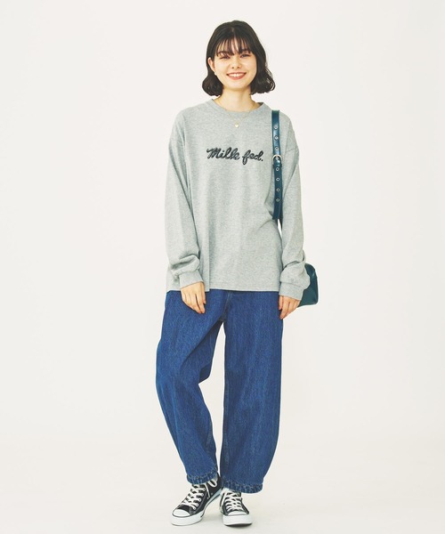 MILKFED.(ミルクフェド)の「ICING LOGO BASIC L/S TEE(Tシャツ/カットソー・レディース・ライトピンク/オフホワイト/アッシュ・M/L)」の17枚目の写真