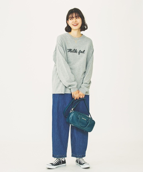 MILKFED.(ミルクフェド)の「ICING LOGO BASIC L/S TEE(Tシャツ/カットソー・レディース・ライトピンク/オフホワイト/アッシュ・M/L)」の19枚目の写真