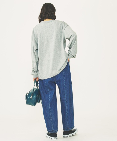 MILKFED.(ミルクフェド)の「ICING LOGO BASIC L/S TEE(Tシャツ/カットソー・レディース・ライトピンク/オフホワイト/アッシュ・M/L)」の20枚目の写真