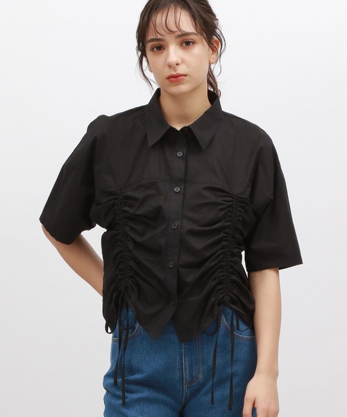 LAKOLE（ラコレ）の「ドロストクロップドシャツ / 126887（シャツ/ブラウス・レディース・チャコール/ライトブルー/オフホワイト/ライトイエロー・MEDIUM/SMALL）」の21枚目の写真