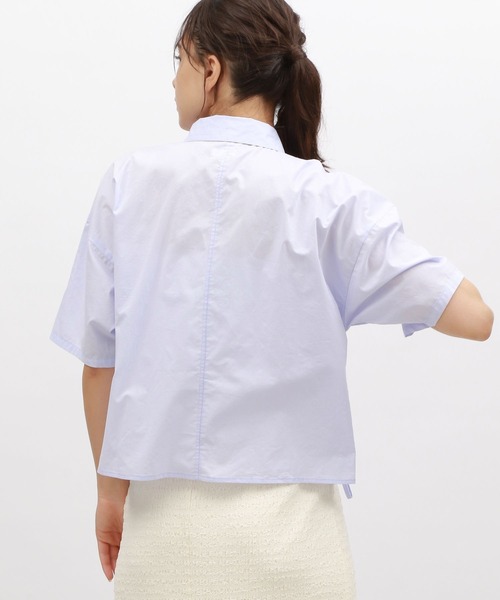 LAKOLE（ラコレ）の「ドロストクロップドシャツ / 126887（シャツ/ブラウス・レディース・チャコール/ライトブルー/オフホワイト/ライトイエロー・MEDIUM/SMALL）」の15枚目の写真