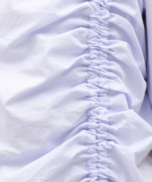 LAKOLE（ラコレ）の「ドロストクロップドシャツ / 126887（シャツ/ブラウス・レディース・チャコール/ライトブルー/オフホワイト/ライトイエロー・MEDIUM/SMALL）」の8枚目の写真