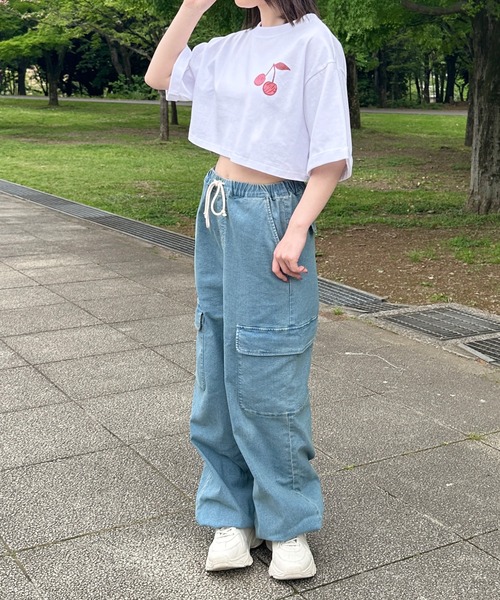 IU着用 デニム カーゴパンツ org.jpg