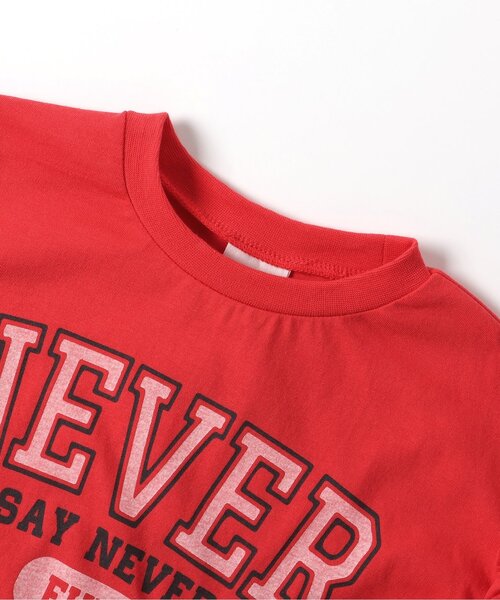 BREEZE（ブリーズ）の「【WEB限定】カレッジロゴフリルTシャツ（Tシャツ/カットソー・キッズ・ピンク/レッド/チャコール/ブルー/グレー・80/90/100/110/120/130/140）」の7枚目の写真