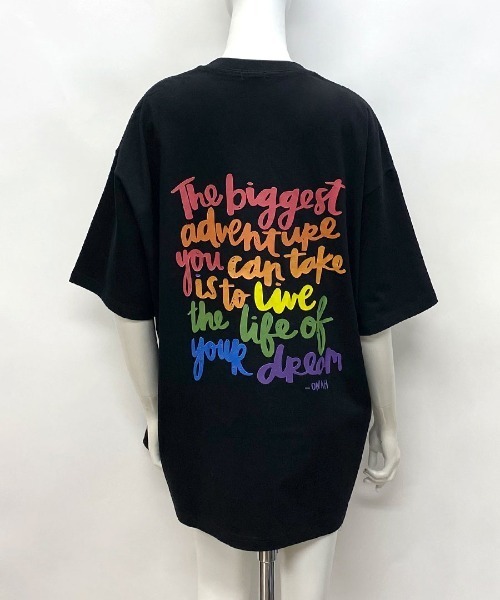 REMUR(レミュール)の「プリントTシャツ オーバーサイズ 半袖(Tシャツ/カットソー・レディース・モカ/ブラック・FREE)」の11枚目の写真