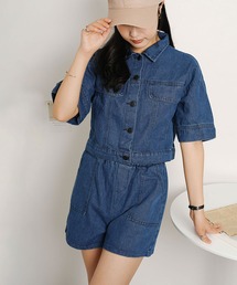 NinaetLina（ニナエリナ）の「デニムセットアップ（セットアップ）」