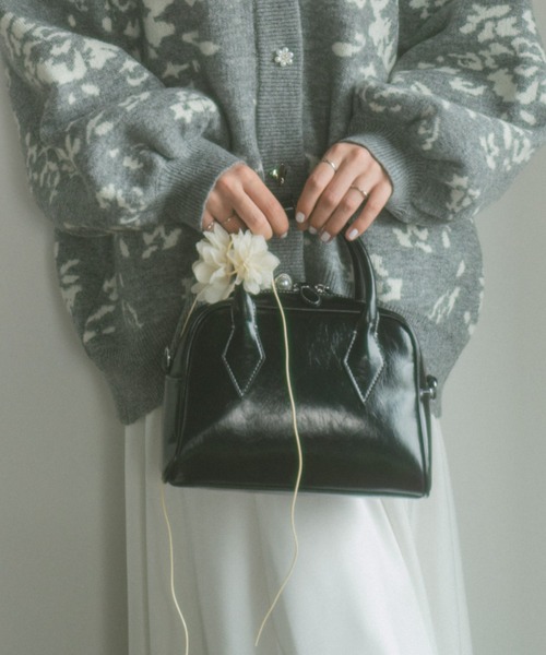 ECREL（エクレール）の「クラシカルミニボストンバッグ / ショルダーバッグ / 500mlペットボトル収納可能（ボストンバッグ・レディース・レッド/ブラック/ブラウン・FREE）」の14枚目の写真