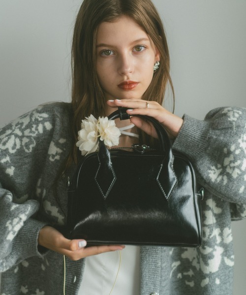 ECREL（エクレール）の「クラシカルミニボストンバッグ / ショルダーバッグ / 500mlペットボトル収納可能（ボストンバッグ・レディース・レッド/ブラック/ブラウン・FREE）」の15枚目の写真