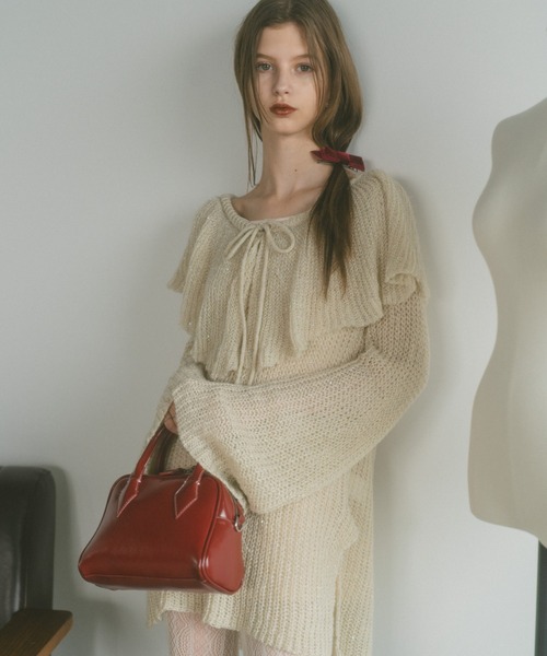 ECREL（エクレール）の「クラシカルミニボストンバッグ / ショルダーバッグ / 500mlペットボトル収納可能（ボストンバッグ・レディース・レッド/ブラック/ブラウン・FREE）」の9枚目の写真