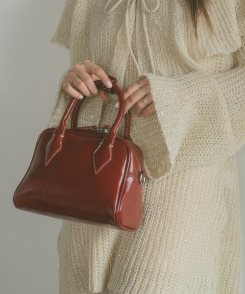 ECREL（エクレール）の「クラシカルミニボストンバッグ / ショルダーバッグ / 500mlペットボトル収納可能（ボストンバッグ・レディース・レッド/ブラック/ブラウン・FREE）」の10枚目の写真
