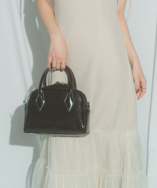 ECREL（エクレール）の「クラシカルミニボストンバッグ / ショルダーバッグ / 500mlペットボトル収納可能（ボストンバッグ・レディース・レッド/ブラック/ブラウン・FREE）」の20枚目の写真