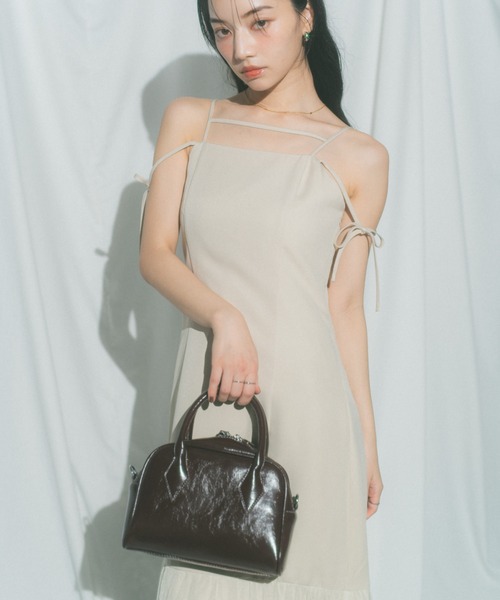 ECREL（エクレール）の「クラシカルミニボストンバッグ / ショルダーバッグ / 500mlペットボトル収納可能（ボストンバッグ・レディース・レッド/ブラック/ブラウン・FREE）」の22枚目の写真