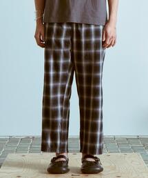 THE STANDARD | WEGO/【24年春夏新作】オンブレチェックイージーパンツ(スラックス)