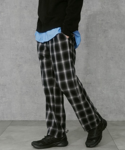 THE STANDARD（ザスタンダード）の「WEGO/オンブレチェックイージーパンツ（スラックス・メンズ・ブラック系その他2/ホワイト系その他2・MEDIUM/LARGE）」の19枚目の写真