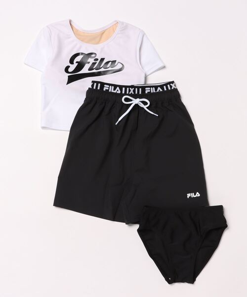 新品☆10L♪フィラFILA♪セパレート水着3点セット♪キュロット付き☆b878 FILA 水着 「FILA/フィラ」キッズ短丈セパレート水着3点セット
