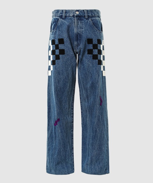 【セール】Checker Hand Embroidery Pants（その他パンツ）｜NOMA t.d.（ノーマティーディー）
