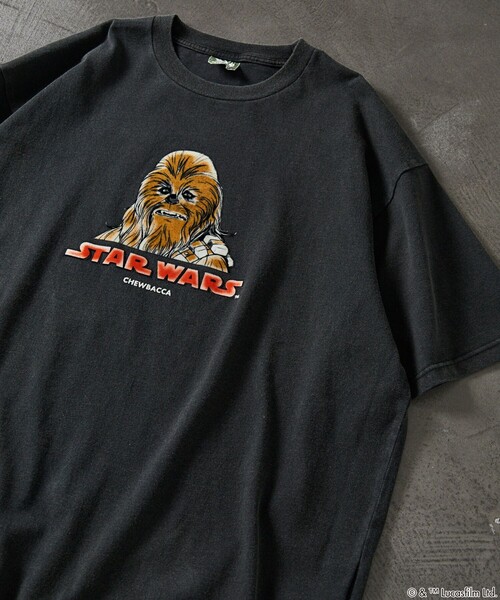 FREAK'S STORE(フリークスストア)の「FREAK’S STORE/フリークスストア STARWARS/スターウォーズ チューバッカ フロッキー加工 ショートスリーブ クルーネックTシャツ/リラックスフィット(Tシャツ/カットソー・メンズ・ベージュ/ブラック/ブラウン・LARGE/MEDIUM)」の1枚目の写真