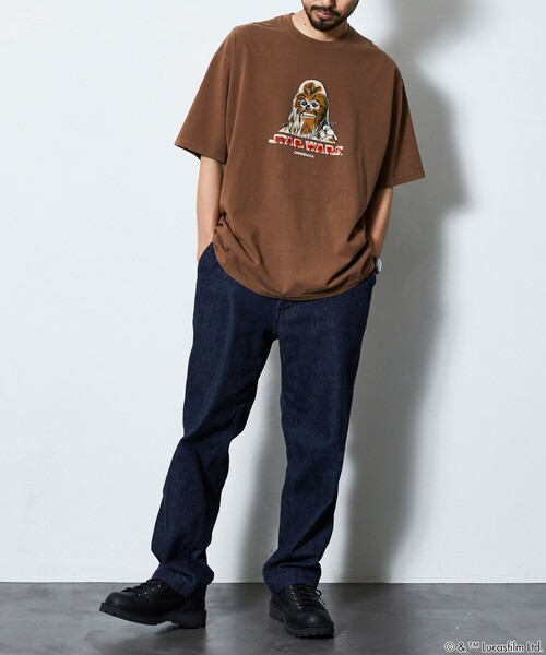 FREAK'S STORE(フリークスストア)の「FREAK’S STORE/フリークスストア STARWARS/スターウォーズ チューバッカ フロッキー加工 ショートスリーブ クルーネックTシャツ/リラックスフィット(Tシャツ/カットソー・メンズ・ベージュ/ブラック/ブラウン・LARGE/MEDIUM)」の15枚目の写真