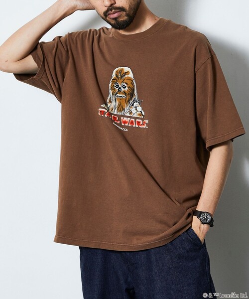 FREAK'S STORE(フリークスストア)の「FREAK’S STORE/フリークスストア STARWARS/スターウォーズ チューバッカ フロッキー加工 ショートスリーブ クルーネックTシャツ/リラックスフィット(Tシャツ/カットソー・メンズ・ベージュ/ブラック/ブラウン・LARGE/MEDIUM)」の13枚目の写真